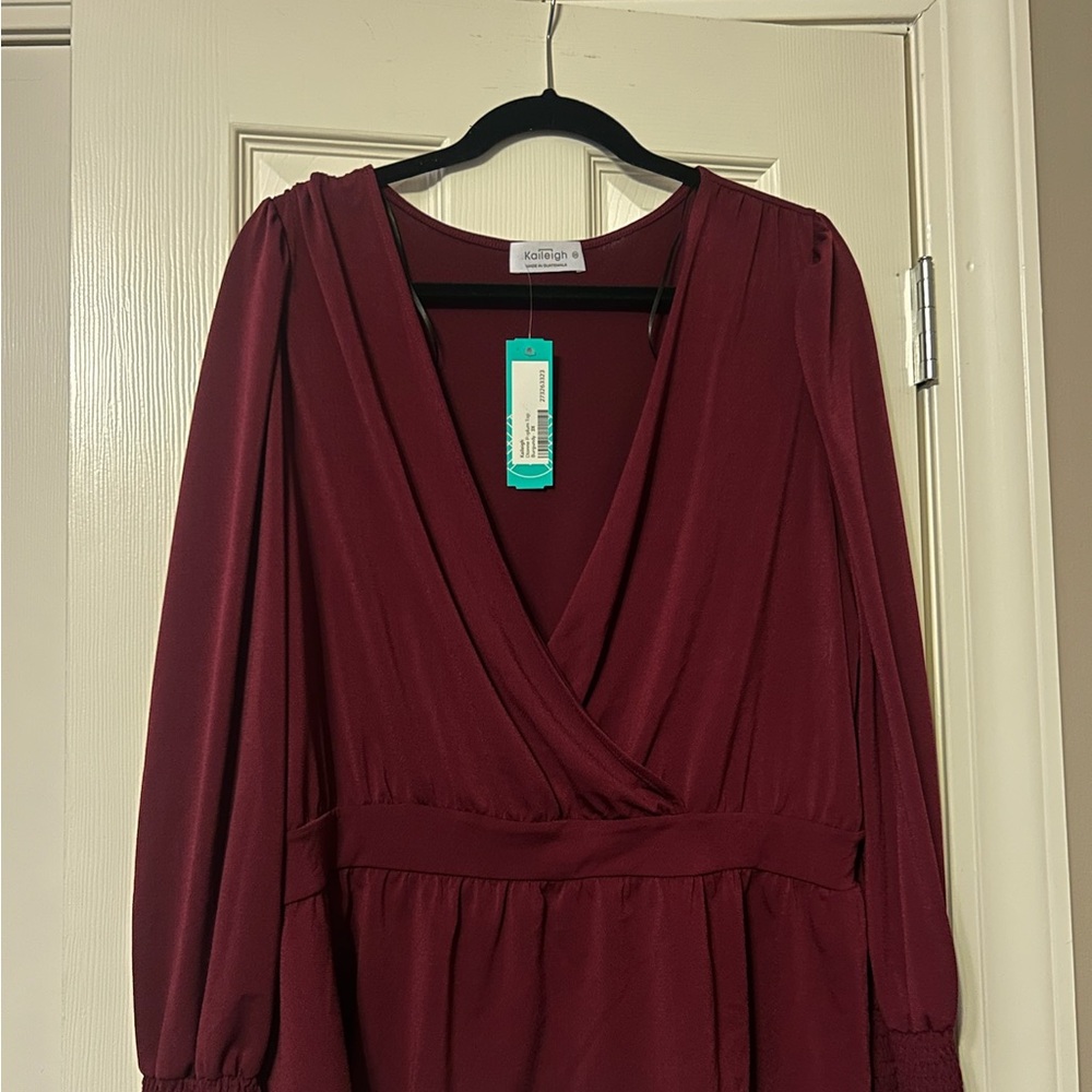 Elegant Maroon Top